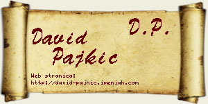 David Pajkić vizit kartica